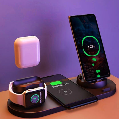 6-in-1Wireless  Charging Dock Station